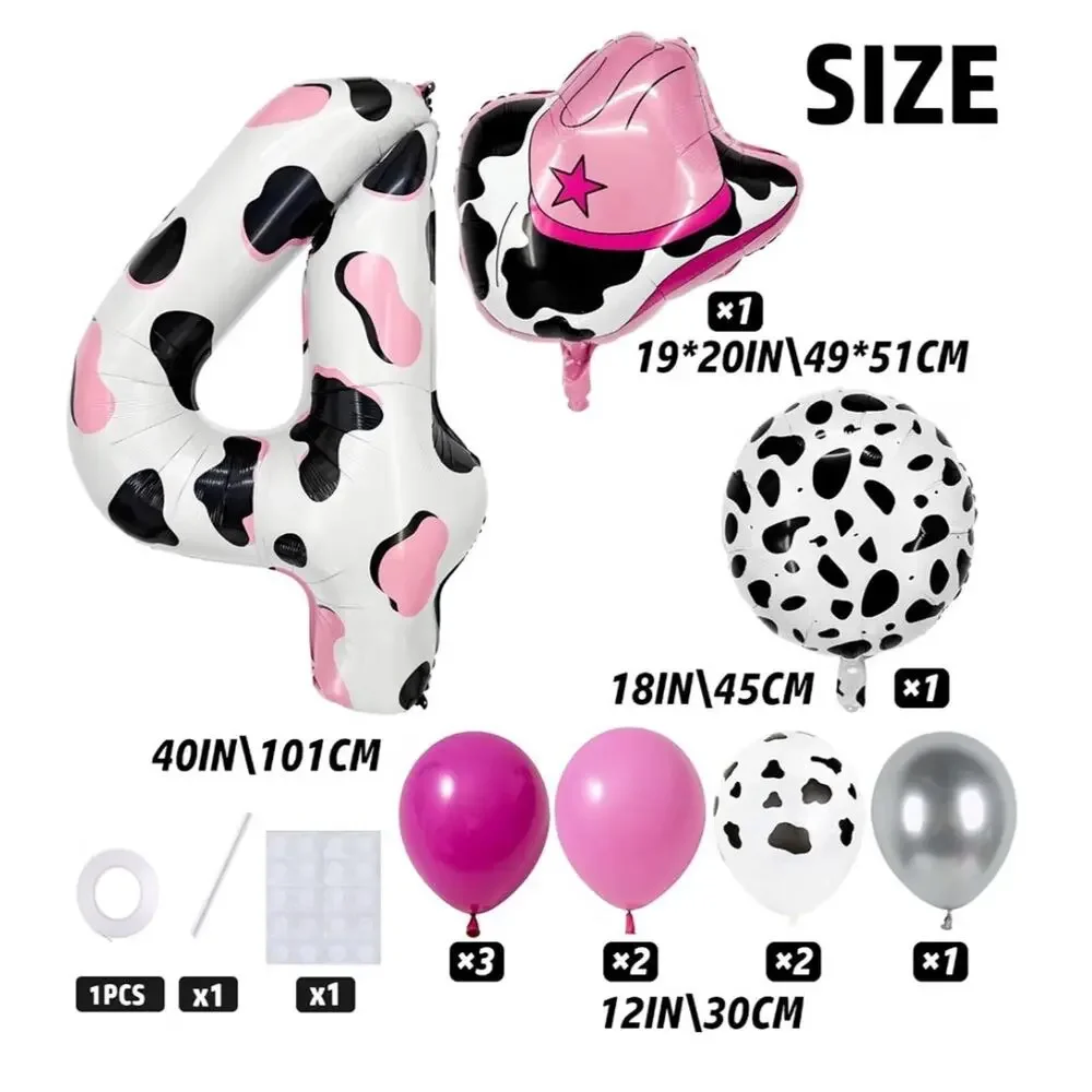 Cowboy-themed Number large Balloon Set 4th Birthday NIP Farm Animal